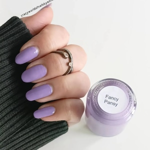 Fancy Pansy - Pastel Amethyst Wisteria Purple Nail Polish with optional scent