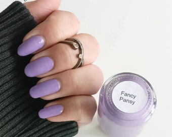 Fancy Pansy - Pastel Amethyst Wisteria Purple Nail Polish with optional scent