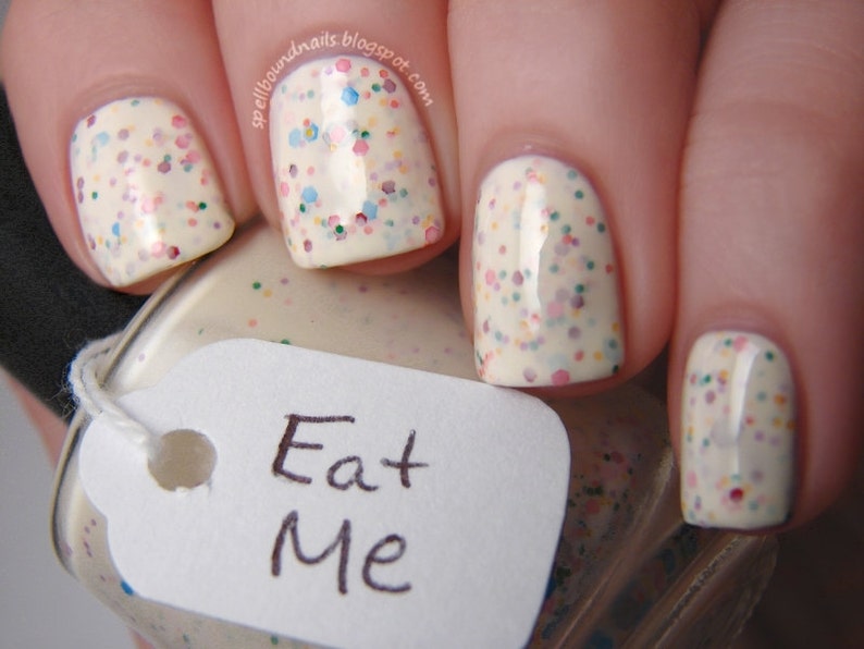 Eat, Drink, & Be Alice Duo Alice in Wonderland Eat Me Drink Me Custom Glitter Nail Polish image 3