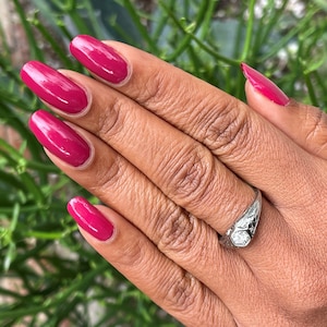 Dark fuchsia creme indie nail polish - Spellbound Nails Falling Leaves