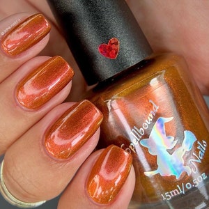 Multi-Chrome orange red yellow indie nail polish - Spellbound Nails Sun-Baked