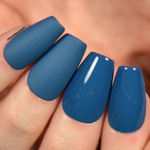 Starry Nights - dark cornflower blue creme nail polish