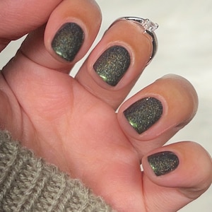 Forest green multi-chrome holographic indie nail polish - Spellbound Nails Vicious Dragon