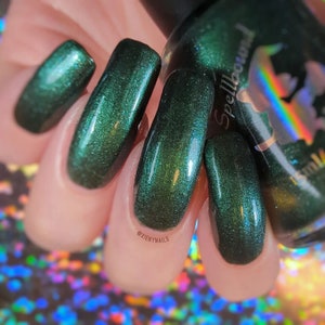 Forlorn Forest - custom handcrafted emerald green nail polish