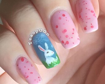 Bunny Butt - pastel pink glitter crelly indie nail polish