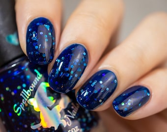 Athena - Greek Gods and Goddesses [blue jelly with iridescent and silver holographic glitter]