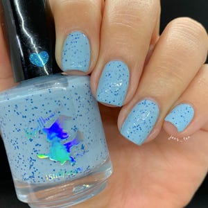 Baby blue crelly glitter indie nail polish - Spellbound Nails Little Boy Blue