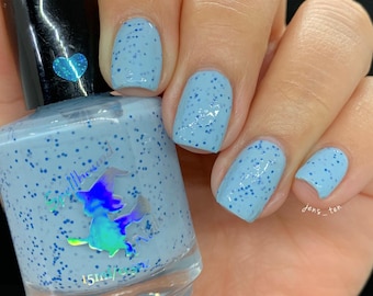 Baby blue crelly glitter indie nail polish - Spellbound Nails Little Boy Blue