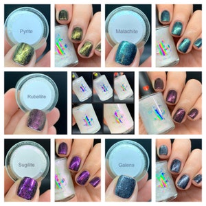 Hidden Gems Collection - white color shifting iridescent nail polish