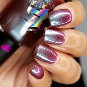 Hera Greek Gods and Goddesses color shifting multi-chrome nail polish purple red blue green image 8