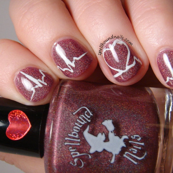 Love Bug Bouquet with optional scent - Custom Oxblood Red Holographic Nail Polish