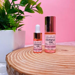 Hydrating Cuticle Oil | Handmade Vegan Nail Treatment | Nourishing Oil for Dry Cuticles & Hangnails | 3mL Dropper 5mL Roller Ball