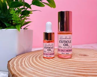 Hydrating Cuticle Oil | Handmade Vegan Nourishing Oil for Dry Cuticles | 3ml Dropper 5ml Roller Ball
