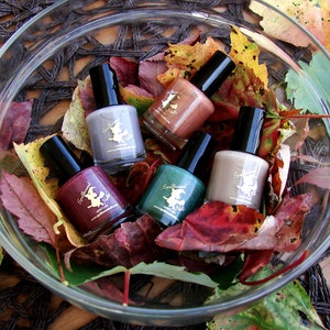 Fall Blogger Collab Collection with optional scents holographic fall custom nail polish image 1