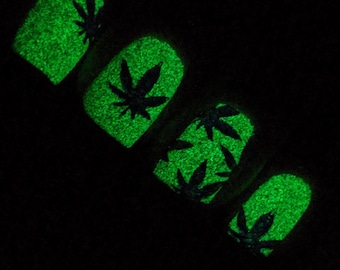 Stay Lit - olive green glow in the dark indie nail polish