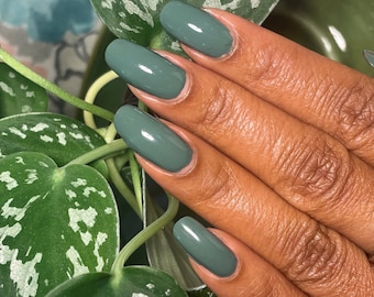 Hunter green creme indie nail polish - Spellbound Nails Farmers Market