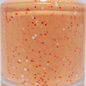 Sunny Side Up custom pastel orange creme glitter nail polish image 8