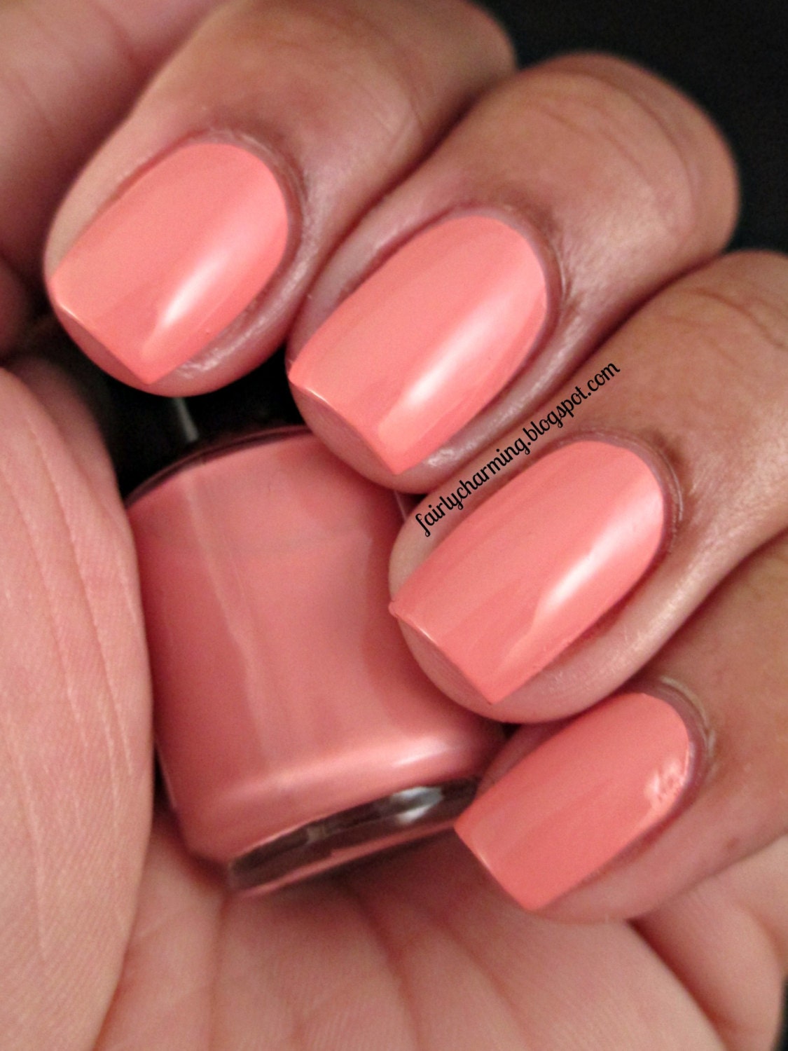 Sunset Boulevard - Peach Coral Pink Creme Nail Polish.