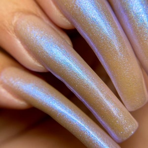 Blue flakies shimmer glitter topper indie nail polish - Spellbound Nails Zeus