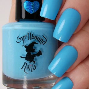 Airy Berry - Sky Blue Creme Nail Polish with optional scent