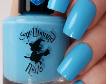 Airy Berry - Sky Blue Creme Nail Polish with optional scent