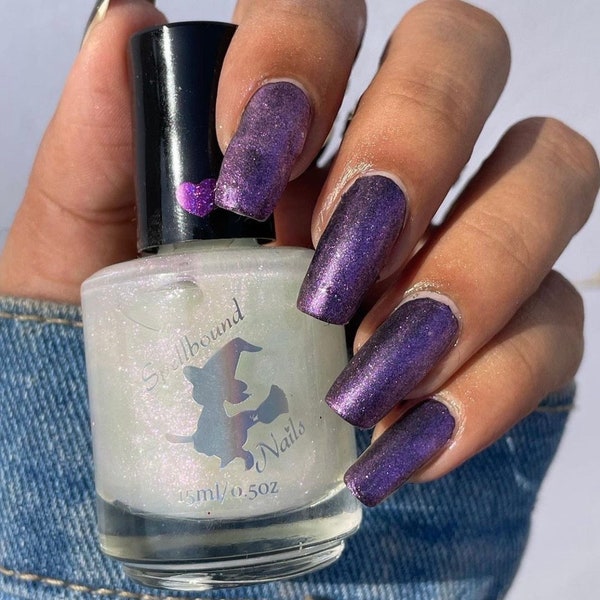 Sugilite - white color shifting iridescent purple nail polish