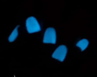 Fairy Fire - blue glow in the dark shimmer indie nail polish
