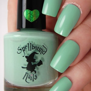 Mint Frappe Green Mint Creme Nail Polish with optional scent image 9