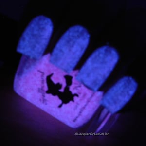 Neon pink glow in the dark indie nail polish - Spellbound Nails Shapeshifter