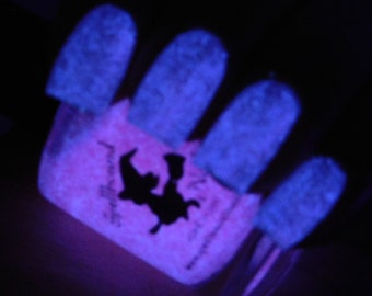Neon pink glow in the dark indie nail polish - Spellbound Nails Shapeshifter