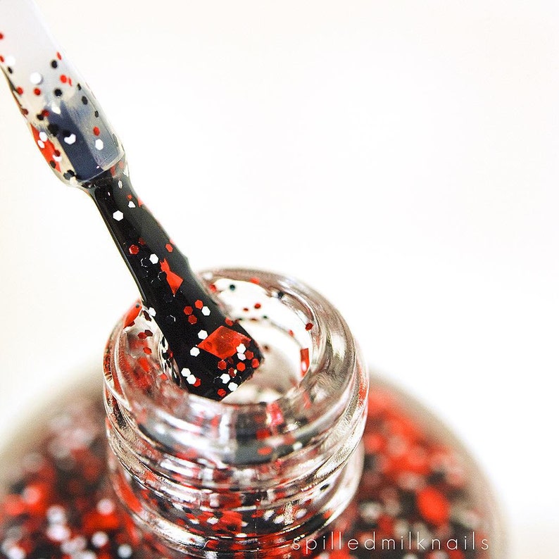 Rev Up Your Harley Custom Birthday Glitter Topper Nail Polish image 7