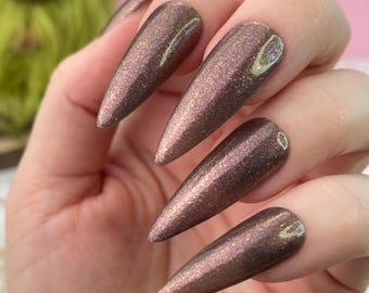 Gilded Gelt - Dark Rosy Taupe Shimmer, esmalte de uñas independiente Hanukkah