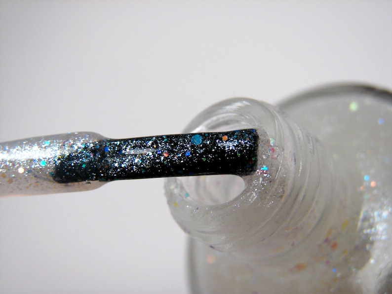 Unicorn Blood custom handcrafted iridescent glitter topper witchcraft and wizardry nail polish image 5