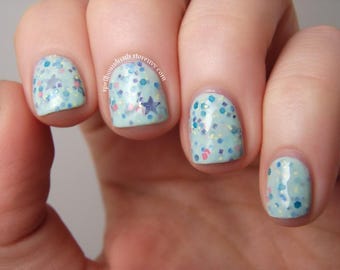 Minty Fresh - pastel mint green glitter crelly indie nail polish