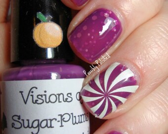 Visions of Sugar-Plums - Christmas holiday purple jelly indie nail polish