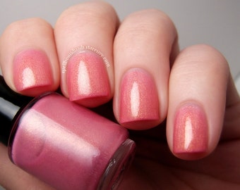 My Own Sweet Valentine - pearl pink glow in the dark indie nail polish