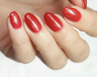 Scarlet Siren - red shimmer indie nail polish