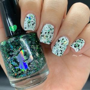 Lightning Struck - custom handcrafted glitter topper nail polish