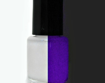 Iridescent glow in the dark glitter topper Halloween indie nail polish | Spellbound Nails Firefly from Hell