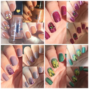 Fall Blogger Collab Collection with optional scents holographic fall custom nail polish image 3