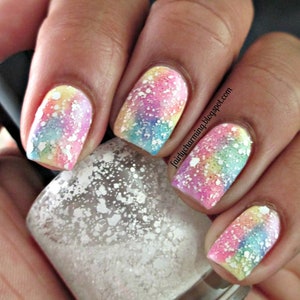 White glitter topper indie nail polish - Spellbound Nails Pishsalver