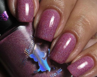 Enchanted Orchid - Custom Handcrafted Purple Holographic Nail Polish