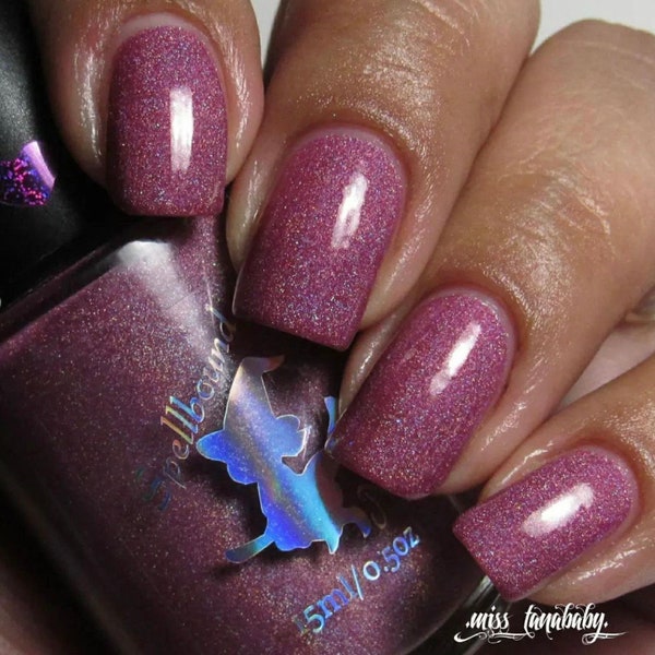 Enchanted Orchid - Custom Handcrafted Purple Holographic Nail Polish