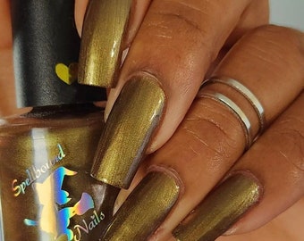 Artemis - Greek Gods and Goddesses [brown gold green pearl nail polish]