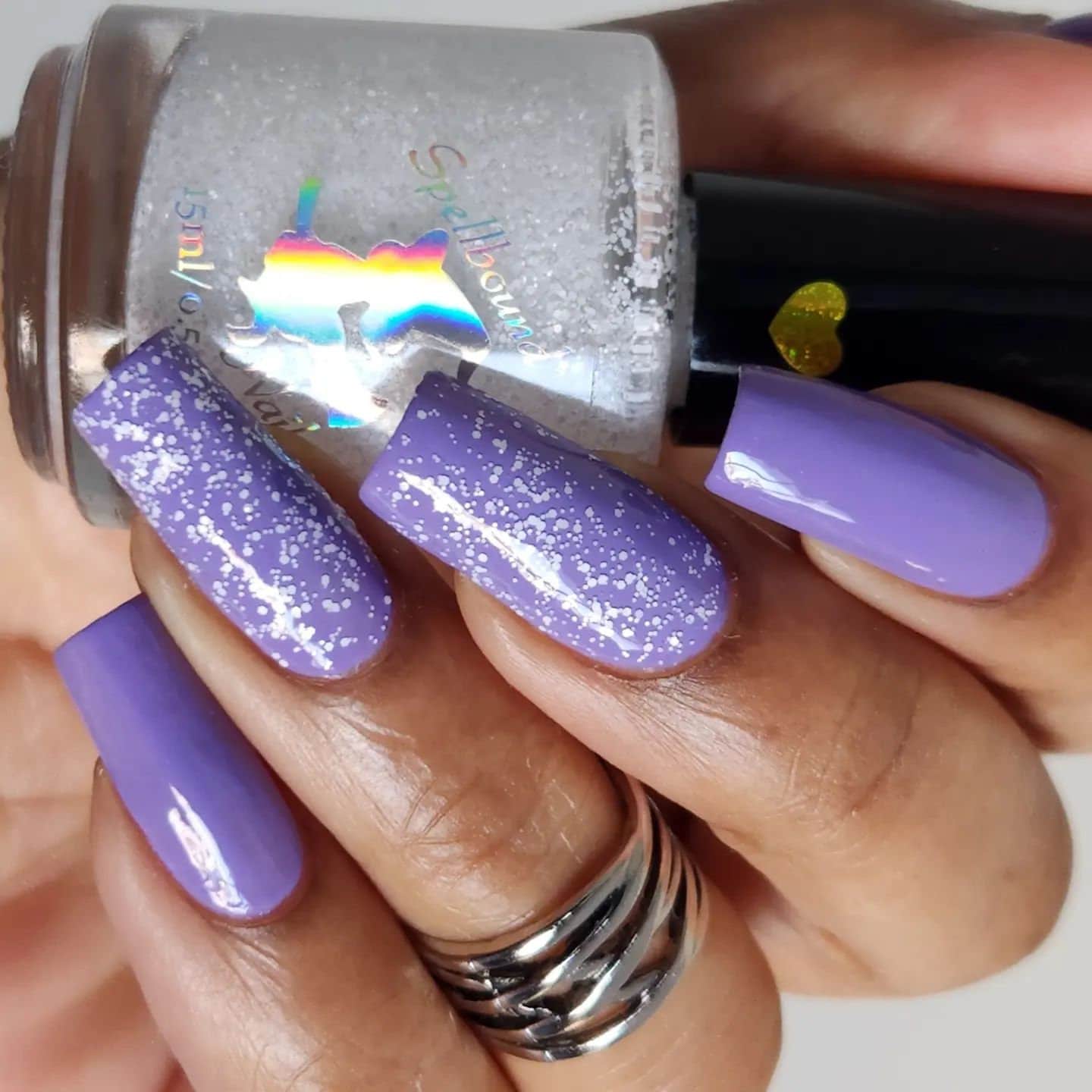 Hoarfrost - custom matte white snow glitter nail polish