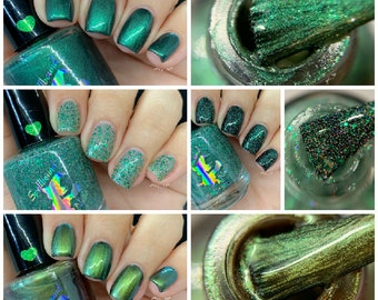 August Greens - Rainbow Monthly custom nail polish