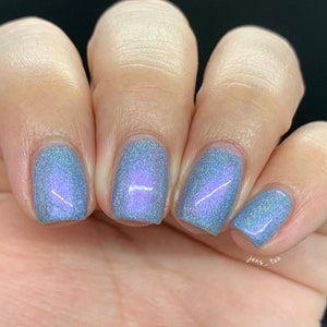 Sad Girls Club - custom handcrafted blue purple holographic nail polish