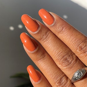 Burnt orange creme indie nail polish - Spellbound Nails Pumpkin Patch