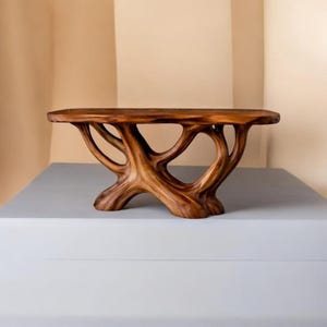 Solid Wood Tree Root Console Table – Organic Sculptural Hallway Table
