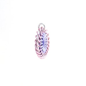 Chain Maille Pendant, Pastel Jewelry, Jump Ring Jewelry, Aluminum Pendant, Pastel Pendant image 4